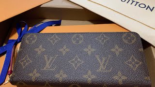 Louis Vuitton Clemence Wallet in Monogram Unboxing Up Close  Jan 2022 [upl. by Anitahs]