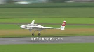 Hard Landing Long EZ HBYDB Emmen [upl. by Eadnus807]