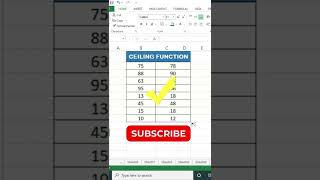 Ceiling Function in Excel  Muabi Design [upl. by Ronald994]