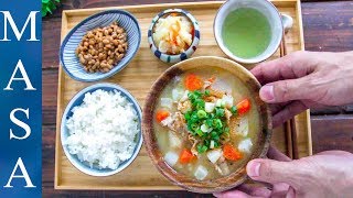 豬肉味噌湯定食Pork Miso Soup Teishoku MASAの料理ABC [upl. by Garnet485]