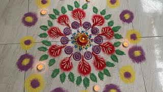 Happy Diwali 🪔 Beautiful Ranguli attractive design minivlog dipa colourfulartwork [upl. by Hayouqes]