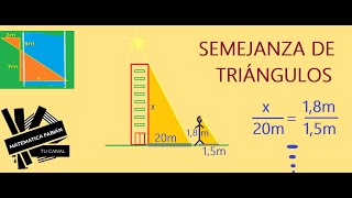 TRIÁNGULOS SEMEJANTES bien explicado y DESDE 0 EJERCICIOS Cómo hallar calcular lados aplicaciones [upl. by Darla84]