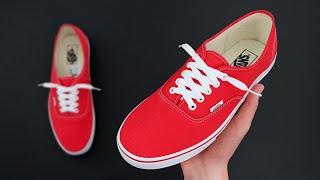 HOW TO LACE VANS AUTHENTIC BEST WAY [upl. by Aleunam564]