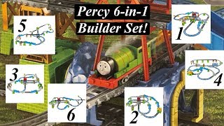 Thomas and Friends Toy Train SetTrackmaster Percy 6in1 Builder Set [upl. by Nodnnarb891]