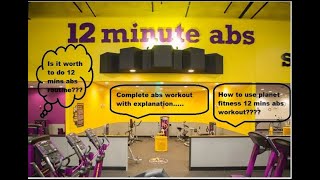 Planet fitness 12 mins abs workout [upl. by Brittani]