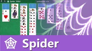 Solitario Spider Gameplay  2 Palos [upl. by Annaer276]