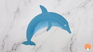 Paper Plate Dolphin Craft for Kids [upl. by Kared]