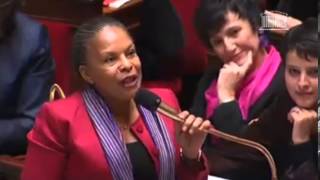 Christiane Taubira défend le mariage pour tous avec vigueur à lAssemblée Nationale [upl. by Mozes]