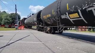 082424 CSX 426 approaches Main St Plaistow NH heading to Maine [upl. by Cigam]