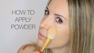 BASICS HOW TO APPLY LOOSE OR PRESSED POWDER MAKEUP TUTORIAL [upl. by Lleraj776]