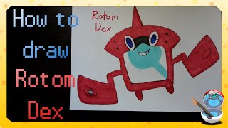 Lets draw Rotom Dex Step by step drawing tutorial 16 [upl. by Nadya]