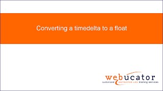 Converting a timedelta to a float with Python 2 and 3 [upl. by Assenar]