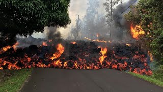 Lava continues to swallow up homes in Hawaii [upl. by Haynor]