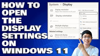 How To Open The Display Settings on Windows 1011 [upl. by Mcnamee]