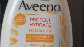 Aveeno sunscreen lotion protects hydratedSPF 50 ReviewSensitive skin skincare aveeno sunscreen [upl. by Julianna]