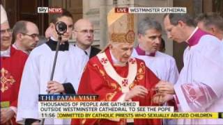 POPE outside Westminster Cathedral 2010 [upl. by Neemsaj430]