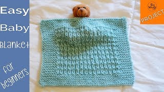 Easy knitting Baby Blanket pattern 012 months of age [upl. by Magdalen]