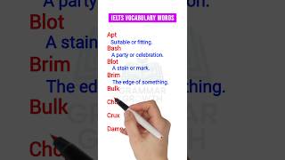 IELTS Vocabulary Words amp Their Meanings Explained english [upl. by Palmira]