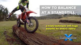 How to balance dirt bikes at a stand still︱Cross Training Enduro [upl. by Enelyk469]