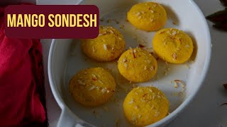 MANGO SANDESH  AAM SONDESH in Hindi  MANGO Paneer Fudge [upl. by Annayt]