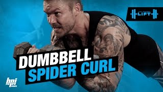 Dumbbell Spider Curl Exercise  The Proper Lift  BPI Sports [upl. by Amr881]