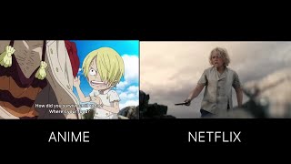 Sanji and Zeff back story anime vs live action One Piece live action Netflix [upl. by Trojan]