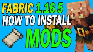 Minecraft 1165 How To Install Fabric Mod Loader amp Mods Tutorial [upl. by Enyalb]