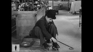 Charlie Chaplin  Modern Times  Roller Skating Scene [upl. by Assele]