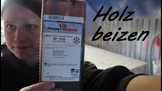 Beizen und lackieren einer 3S Massivholzplatte Tutorial [upl. by Anah]