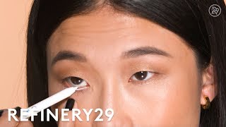 Waterline White Eyeliner Tutorial  Short Cuts  Refinery29 [upl. by Lrigybab]