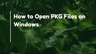 How to Open PKG Files on Windows [upl. by Norda]