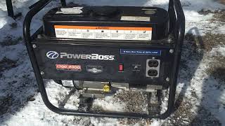 16000 powerboss 1700watt generator 55 Briggs and Stratton [upl. by Plumbo]