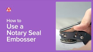 How To Use A Notary Seal Embosser [upl. by Ferris]