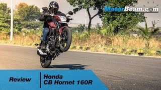 2016 Honda CB Hornet 160R Review  MotorBeam [upl. by Enelrihs]