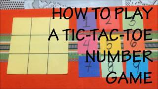 TicTacToe Number Game Tutorial [upl. by Hollenbeck307]