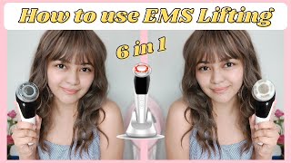 How to use EMS Lifting Skincare Device l 6 in 1 Multifunction l English Sub [upl. by Emory]