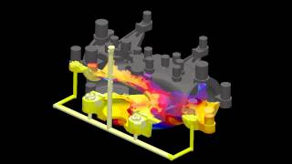 Magma Flow Simulation  Temperature [upl. by Biddick]