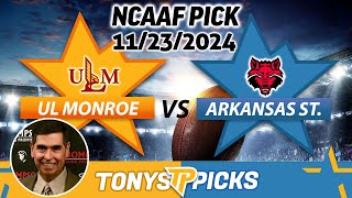 UL Monroe vs Arkansas St Pick 112324 NCAAF Week 13 Pick Today [upl. by Lledyl]