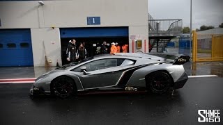 Lamborghini Veneno  Revs and Exclusive Track Footage [upl. by Annahsat]