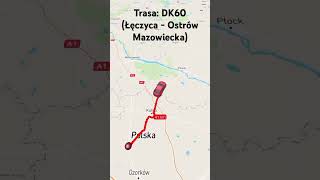 Trasa DK60 Łęczyca  Ostrów Mazowiecka [upl. by Aiello566]