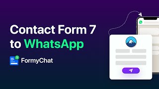 How to send Contact Form 7 data to WhatsApp  Contact Form 7 WhatsApp Integration [upl. by Oinoitna]