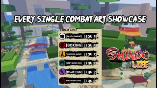 EVERY COMBAT ART SHOWCASE IN SHINDO LIFE ROBLOX [upl. by Annaert311]