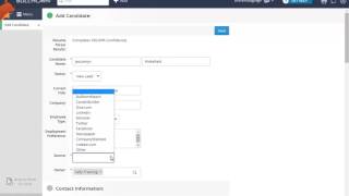 Bullhorn Training 2 2 Adding a Candidate Record Using the Resume Wizard [upl. by Ynneb]