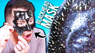 Mens First Time Using a Black Peel Off Mask [upl. by Ingmar]