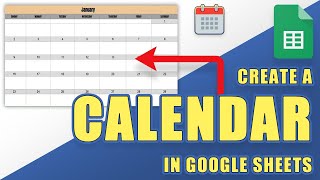 TUTORIAL Create a Printable Monthly 2022 CALENDAR in Google Sheets Easy [upl. by Alvita]