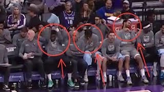 Kings Bench Reacts To Rudy Gobert Fadeaway Jumper 😂 [upl. by Lletram930]