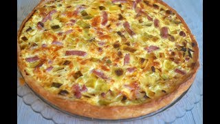 Tarte aux poireaux lardons et fromage super facile [upl. by Tnerual]