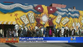 Cuba Libre Restaurant Unveils Mural For Hispanic Heritage Month [upl. by Elleon]