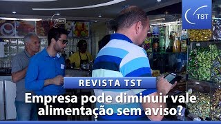 Empresa só pode reduzir valealimentação se for autorizada por convenção coletiva [upl. by Yelena]