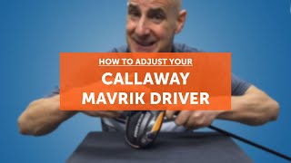 How to adjust your CALLAWAY MAVRIK driver [upl. by Yelhsa]